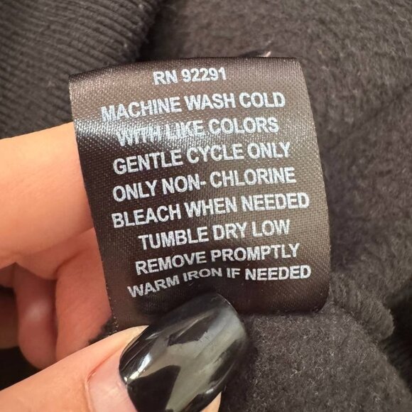 Bleecker & Mercer Black Hoodie Flame Rhinestone Design – Size M - Picture 4 of 9